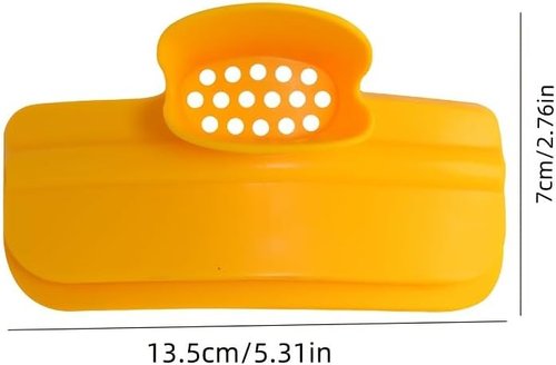 Anti-Spill Funnel - Duckbill Spout for Easy Pouring | Round Edge Liquid Guide in Yellow