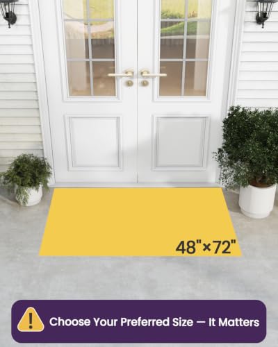 DEXI 4x6 Brown Heavy Duty Non-Slip Outdoor Entrance Door Mat - All Weather