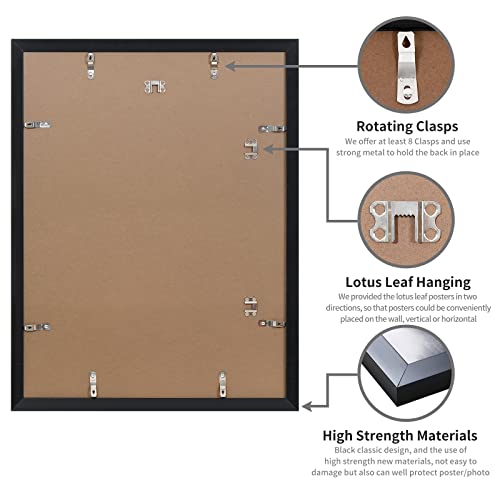 Black 18x24 Poster Frame 2 Pack - Picture Frames for Wall Display