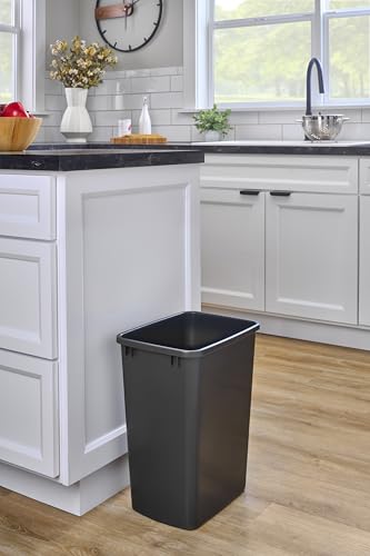 2 Pack Black Double Pullout Garbage Cans for Kitchen Cabinets 35 Qt