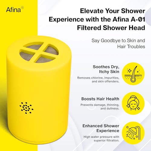 Afina Replacement Filter for Filtered Shower Head, Hard Water - 1 Pack