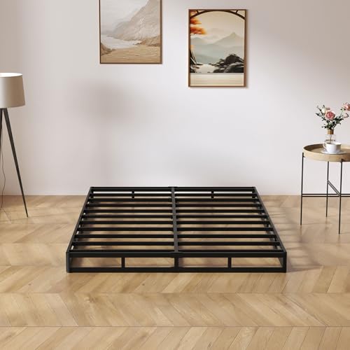 SHOANED Queen Size 5 Inch Low Profile Noise-Free Metal Box Spring Bed Foundation