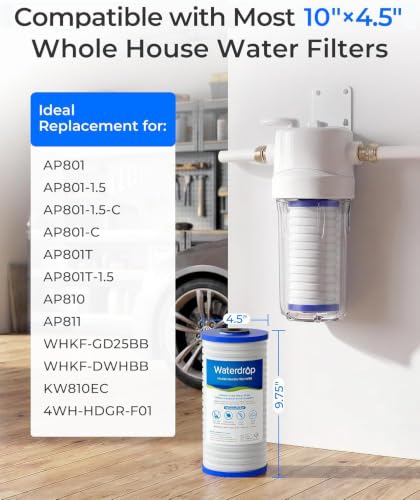 Waterdrop AP810 Whole House Carbon Water Filter - 3 Micron, 30,000-Gallon Capacity, Variation 3