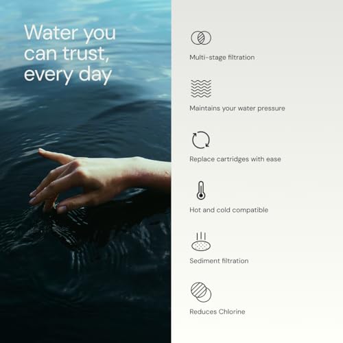 Aquabliss SF220 Shower Filter - Chrome 1 Pack | Removes Chlorine & Sediment