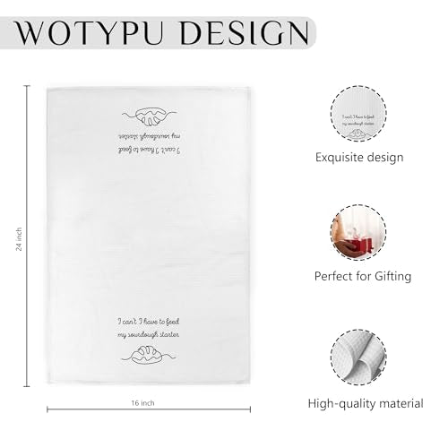 Funny Sourdough Gifts Kitchen Towels, Bread Baker Dish Tea Towel, I