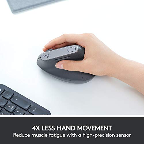 Ergonomic Wireless Mouse with Vertical Design - Graphite (Variation 1)