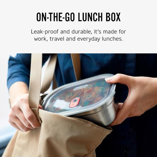 Small Box Set Stainless Steel Microwave Safe Food Storage Containers - 600ml x 3