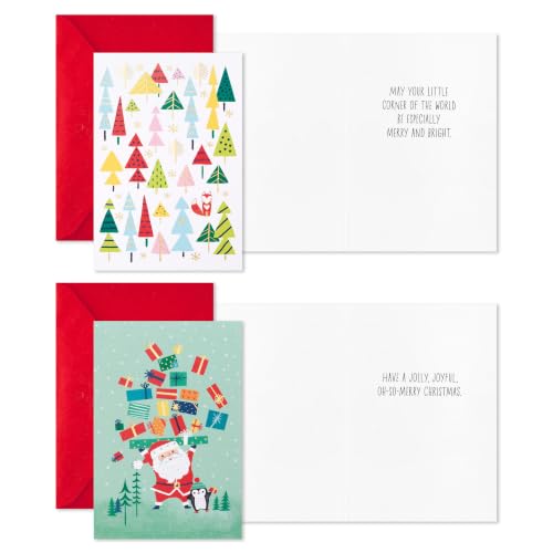 Hallmark Christmas Cards with Envelopes Assorted 24-Pack Merry & Bright