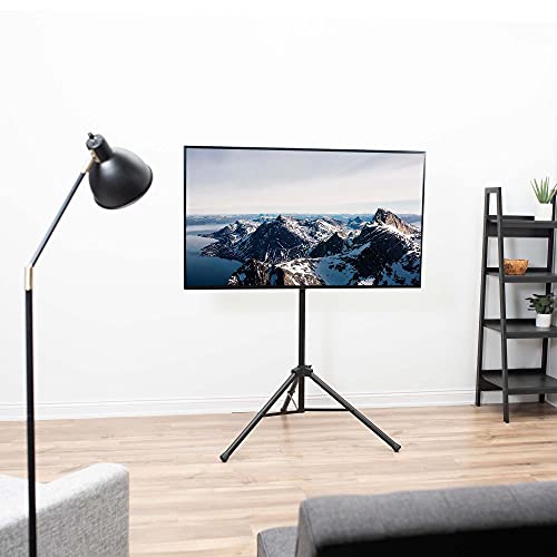 VIVO Adjustable Tripod TV Stand for 32-55 Inch Flat Screens, Black, Model STAND-TV55T
