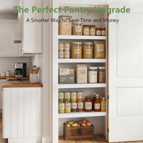 Wirshelfcova 5pcs Wire Shelf Covers for Pantry & Closet, 30" W x 12" D, White - Premium Engineered Wood