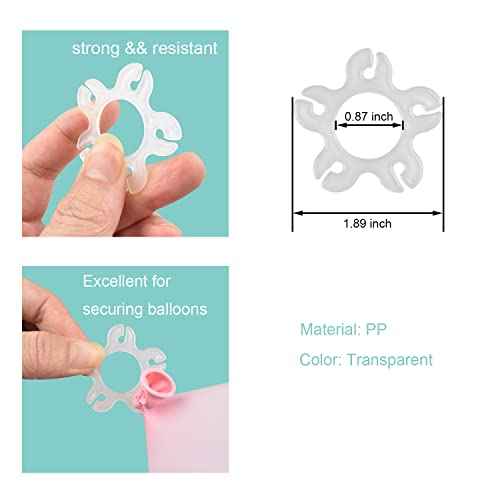 Balloon Clips 50 pcs, Balloon Arch Bracket Buckle,Balloon Flower Connectors Clip Holders for Decor Balloon Arch Column Stand Garland Birthday Wedding Baby Shower Party Decorations