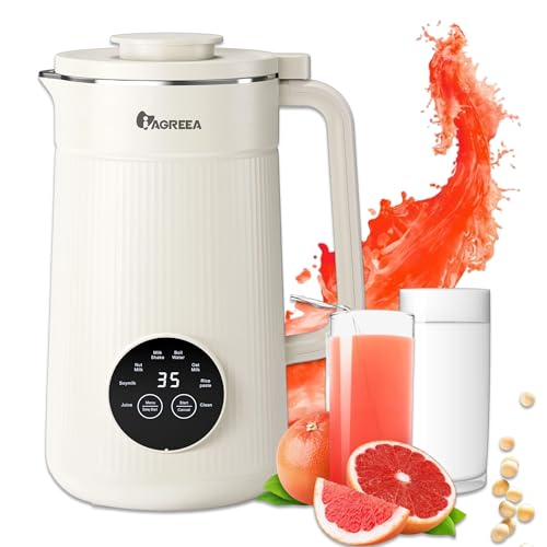 White Nut Milk Maker Machine 35oz Soy Almond Oat Milk & Juice Blender