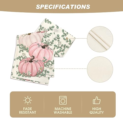 Artoid Mode 13 x 108 Inch Pink Fall Table Runner - 210 GSM Polyester Home Decor