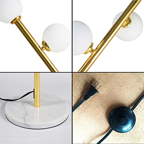 Hsyile Gold Modern Floor Lamp with 9 Lights, Cozy Elegant Living Room & Bedroom Lighting