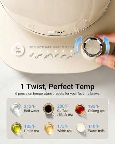 Bear 1.5L Electric Kettle - 304 Stainless Steel, Fast Boil, Cool Touch