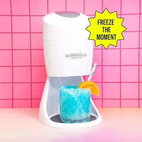 Hawaiian Shaved Ice Machine Kit - 3 Flavors, 25 Cups, Straws & Molds - 3 Flavor Party Pack