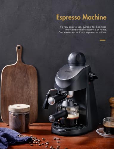 Elysium Espresso Machine with Milk Frother for Cappuccino Latte Home Use