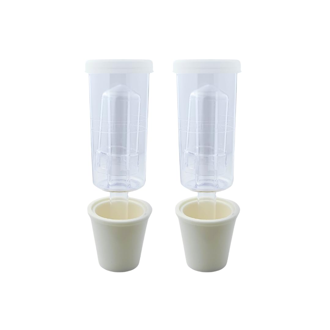FastRack 3-Piece Airlock Set for Fermentation (Set of 2) | Includes Transparent Airlocks and Drilled Rubber Stoppers – Hydrolocks for Fermenting Beer, Wine, Mead, and More | Fits Carboys & Fermenters