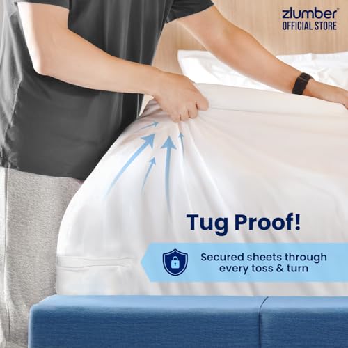 ZlumberLock Corner Lock Sheet Holder with Heavy-Duty Mattress Straps – Secure Fit, Easy Installation