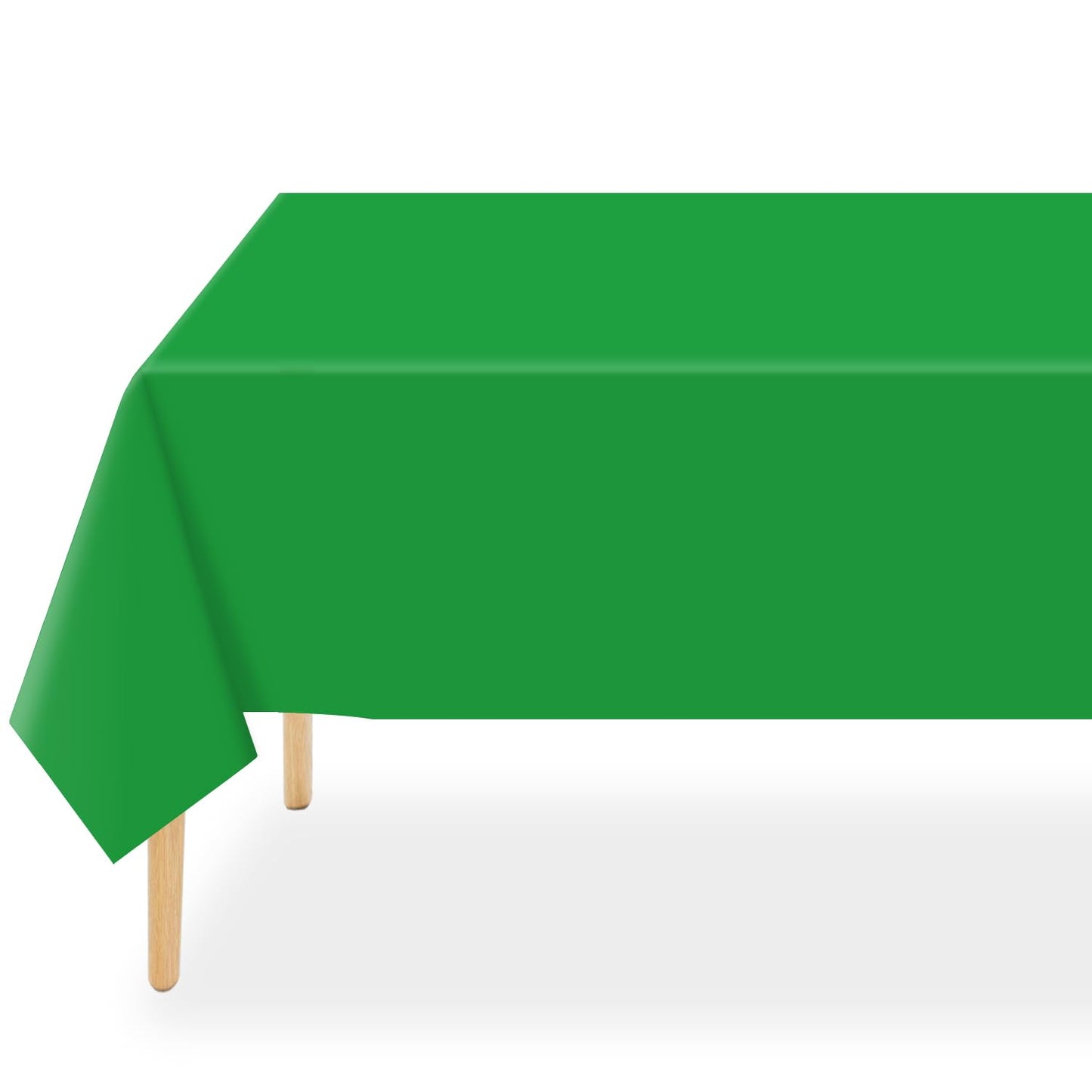 QIKSION Green Plastic Table Cloth Disposable 12 Pack, 54 x 108 Inch Tablecloths for St Patricks Day, Birthday Party, Christmas Decorations, Rectangle Table Cover