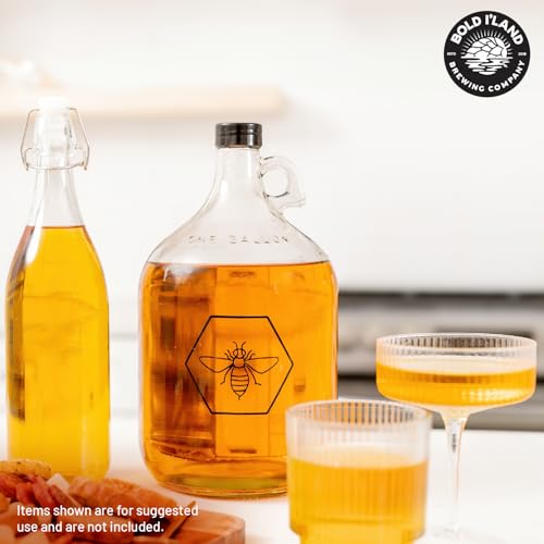 Complete Mead Making Kit for Beginners - Medium / Standard Deluxe Kit with 1-Gallon Glass Jug & Tools