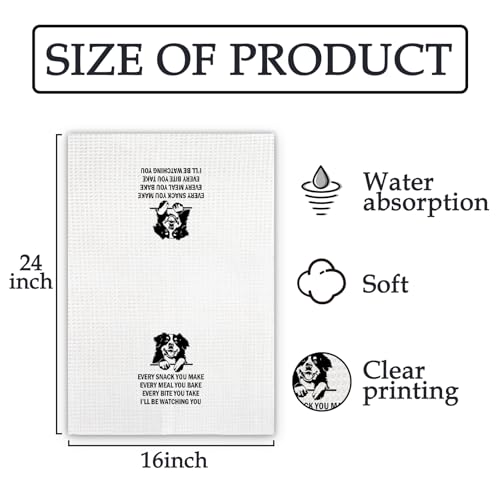 Bernese Mountain Dog Kitchen Towels - Dog Lover Gift, Decorative Hand Towels for Bernese Mountain Owners, 16x24 Inch