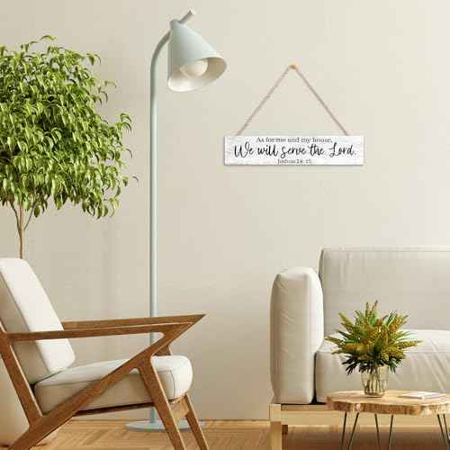 AGMDESIGN As for Me And My House We Will Serve The Lord Bible Verse Wood Sign, Christian Declaration Decor for Prayer Room Church, Faith-Based Wall Decor, Christian Jesus Hanging Wooden Plaque