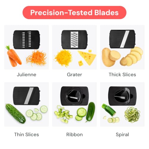 Fullstar Pro Mandoline Slicer 6-in-1 Kitchen Prep Tool - White
