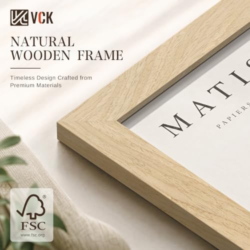 VCK 24x36 Poster Frame Set of 3 - Natural Solid Wood Wall Hanging