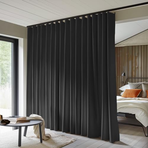 MaKefeile Blackout Room Divider Curtains 8.3ft x 7ft, Soundproof Insulated Privacy Panel, Pack of 1
