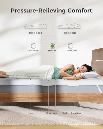 Queen 3 Inch Cooling Mattress Topper with Bamboo Cover - Breathable Gel Foam