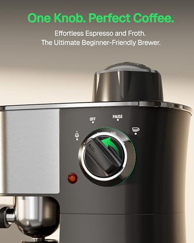 HBN Espresso Machine, 3.5Bar Cappuccino & Latte Maker, 2-4 Cup