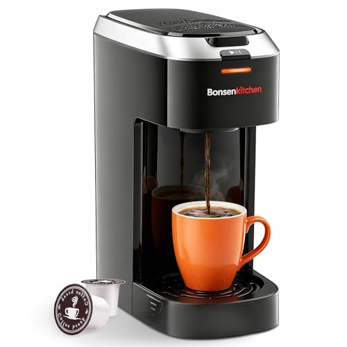 Single Serve Coffee Maker with K Cup Pod Compatibility, 6-14oz Brew Size