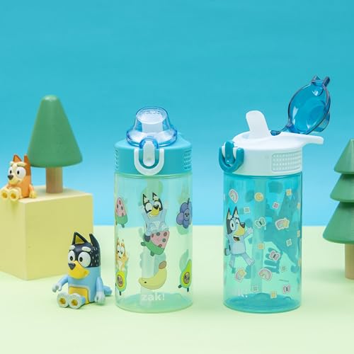 Bluey & Bingo Kids Water Bottles 16oz Leak-Proof Straw 2-Pack - BPA-Free