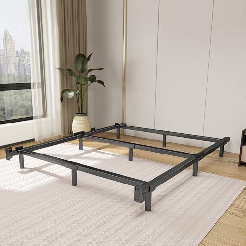 Queen Size Metal Bed Frame-7 Inch Heavy Duty Bedframe, 9-Leg Support