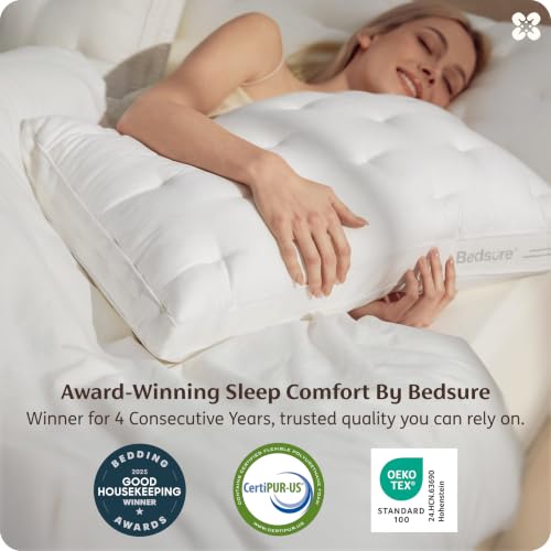 Adjustable King Pillow for Back, Side & Stomach Sleepers - White