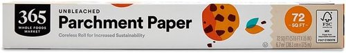 365 by Whole Foods Market Unbleached Parchment Paper - 72 Sq Ft for Healthy Baking