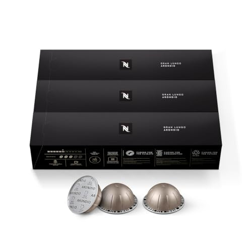 Nespresso Vertuo Arondio Gran Lungo Coffee Pods 30 Count - Medium Roast, Long Black Coffee