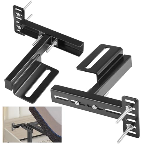 Adjustable Metal Bed Frame Headboard Bracket Kit - Heavy Duty Steel