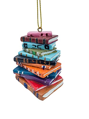 Christmas Book Stack Ornament - Teacher & Book Lover Holiday Decor