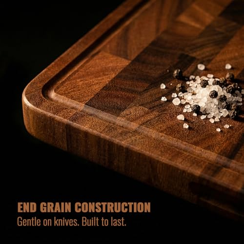 BABILONIA Walnut Wood Cutting Board - 20" x 16" End Grain Kitchen Chopping Board