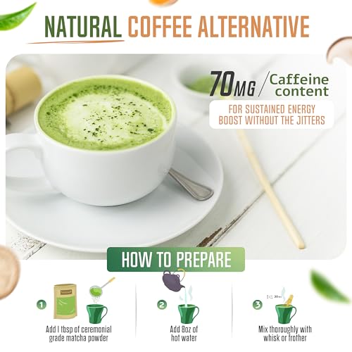 Matcha Mushroom Powder with Cordyceps & Lion's Mane - 30 Servings