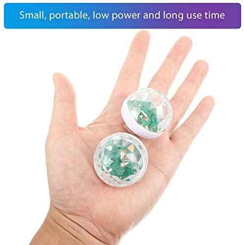 Frienda 8 Pcs USB Mini Disco Ball Lights Christmas Party Stocking Stuffer Sound Activated DJ Stage Strobe Lights Portable LED Car Atmosphere Light for Xmas Karaoke Bar Home(Hemicycle Style)
