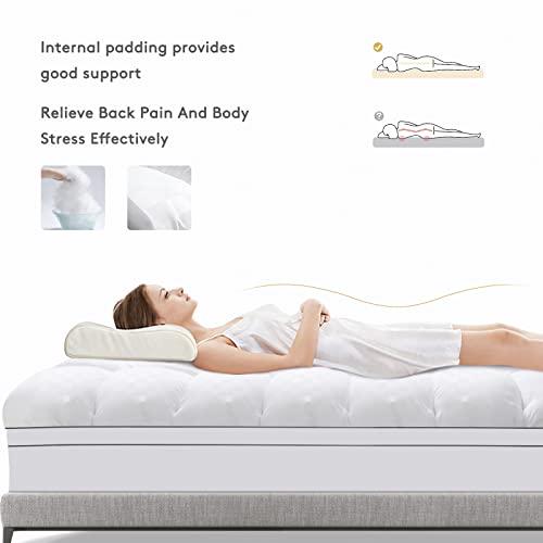White King Mattress Topper Extra Thick Cooling Mattress Pad with Deep Pocket