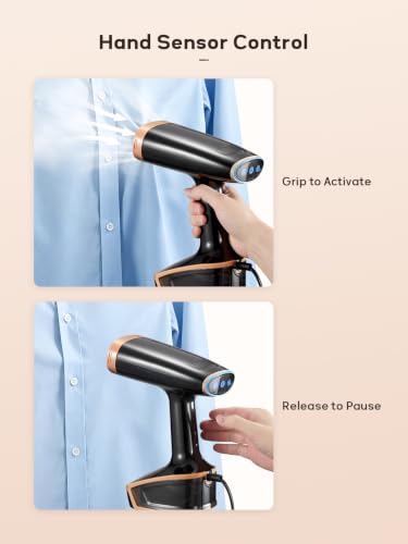 Handheld Clothes Steamer with Vacuum & Auto Sensor - Wrinkle Removal