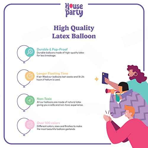 HOUSE OF PARTY Sage Green Balloon Garland - 5/12/18 Inch | Olive Green Balloons Garland for Easter Party Decorations, Graduation Party, Birthday Themed decor & Christmas Decorations