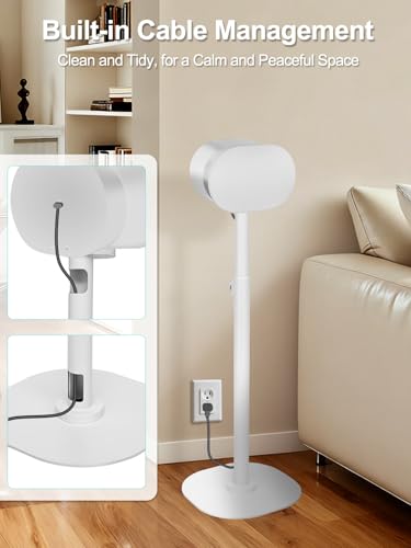 Haturi White Speaker Stands for Sonos ERA 100 & ERA 300 - 2 Pack