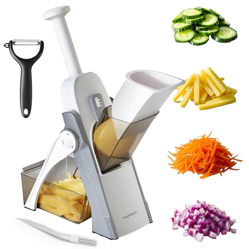 SupMaKin Safe Mandoline Slicer for Kitchen,Adjustable Potato 1-8 mm