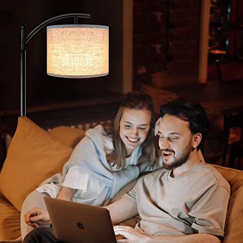 ROTTOGOON Dimmable Black Floor Lamp with Remote & Foot Switch, 4 Color Temp, LED Included