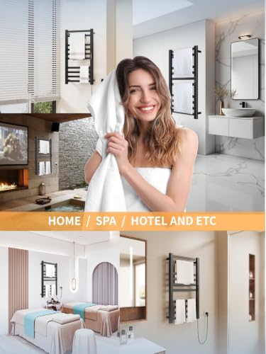 LANMEL Towel Warmers for Bathroom, Wall Mounted Heated Dryer Rack
